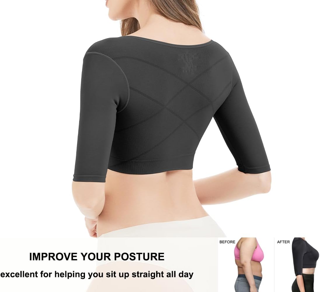 KSKshape Arm Shaper for Women Arm Compression Sleeves Post Surgical Slimming Sleeves Posture Corrector Tops Shapewear - Image 5