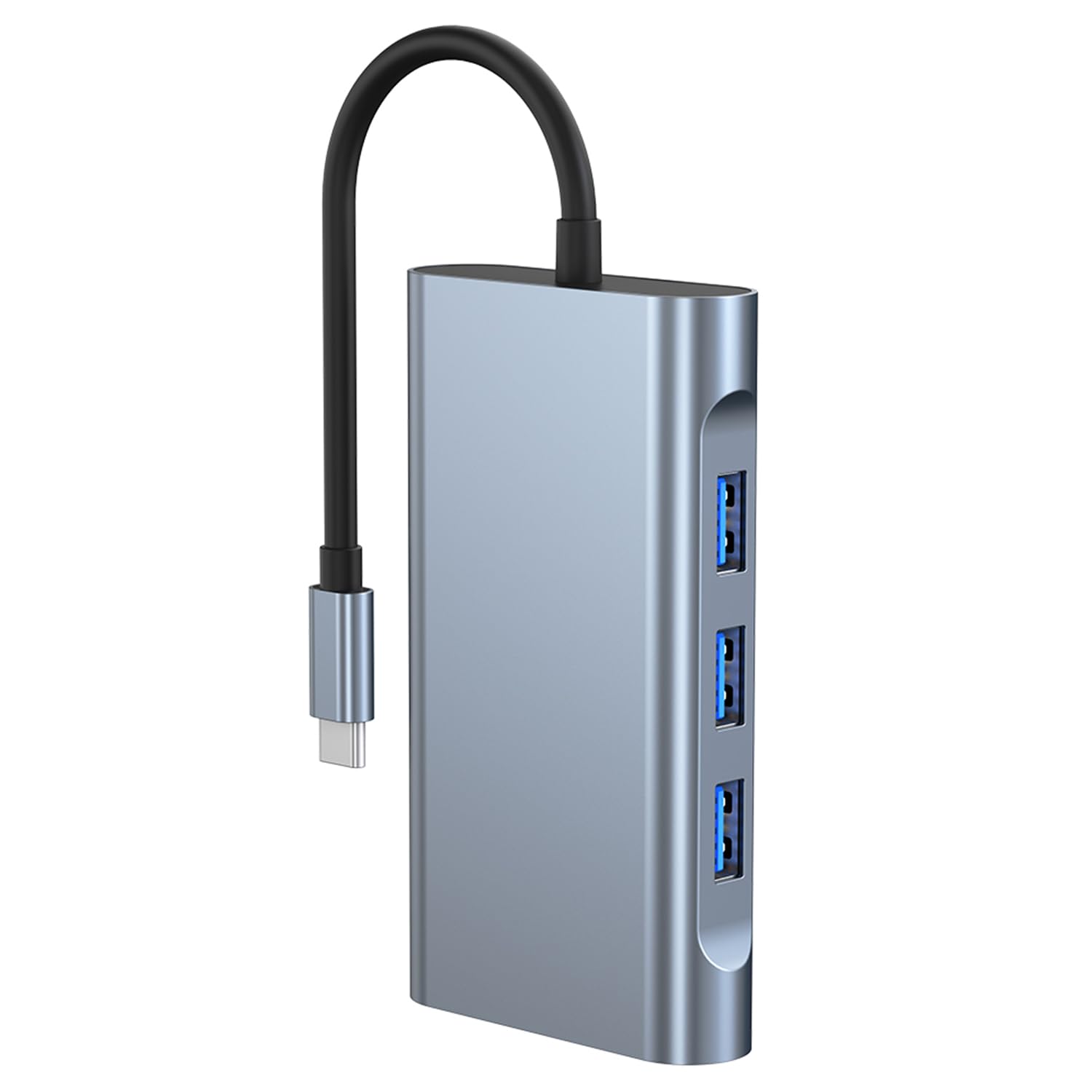 Stacja dokująca USB C do podwójnego HDMI, wieloportowy adapter typu C z podwójnym HDMI (4K@30Hz), 1080P VGA, RJ45, 100W PD, USB3.0, 2 USB2.0, koncentrator 8 w 1 do Dell HP MacBook Laptop (8 w 1