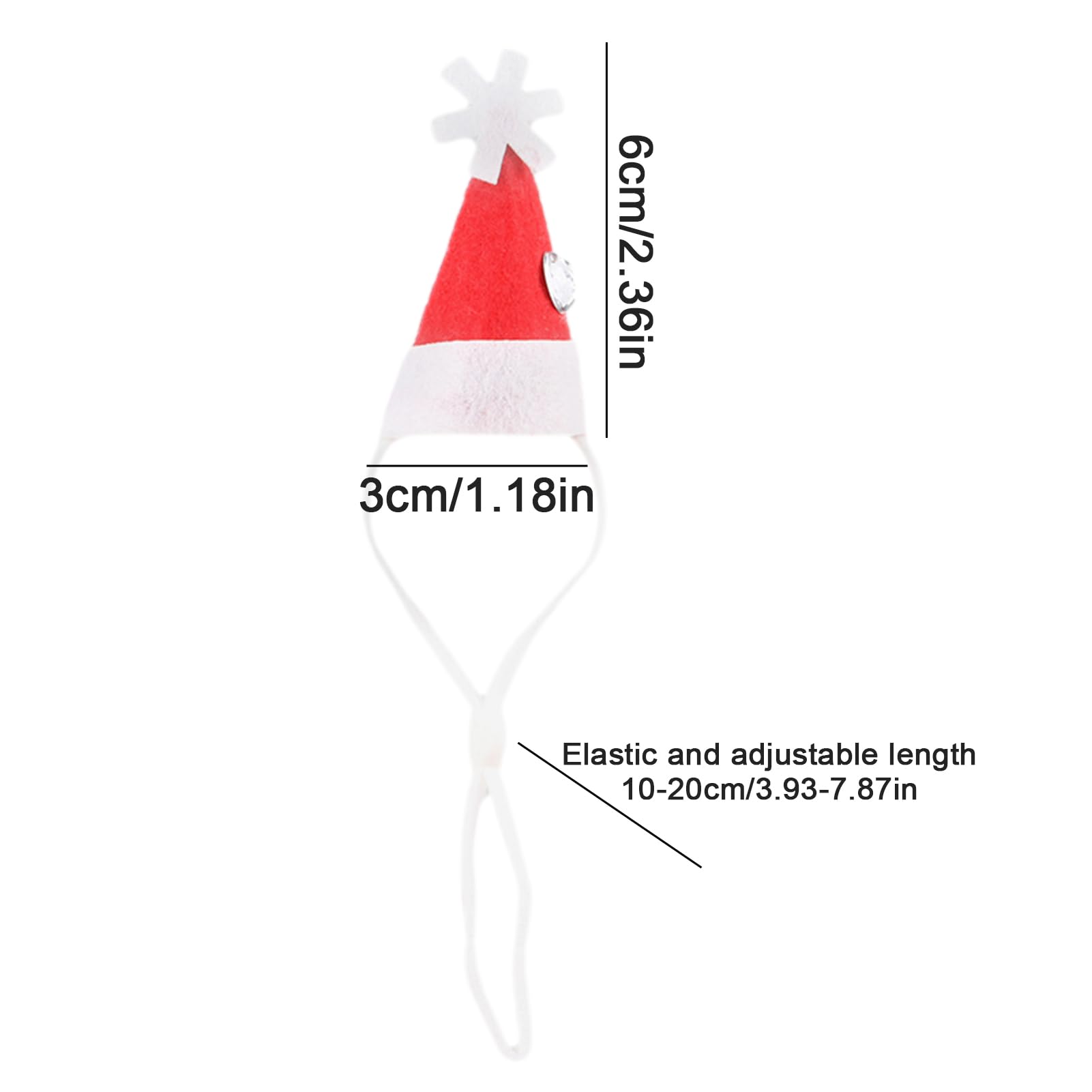 Orecchini a forma di cappello di Natale piatti in acrilico