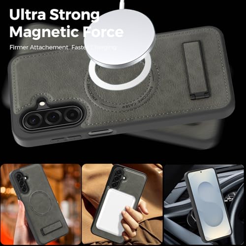 Image of Lunivop for Samsung Galaxy A17 5G Phone Case 6.7 inch PU Leather Gray