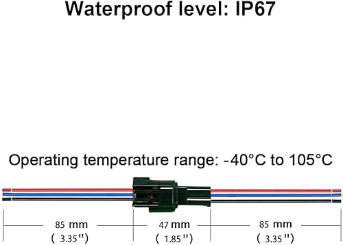 Miniatura 7 de Conectores impermeables de 2 pines, conector de cable eléctrico impermeable de 16 AWG, macho hembra de desconexión rápida para automóvil, camión,