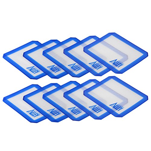 Silicone Alley, 10 Non-Stick Silicone Mat Pad, Small Rectangle 5 X 4 Inch, Blue #TOP4