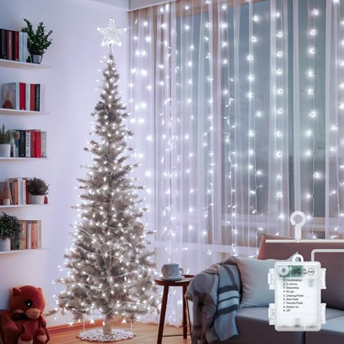 Aigostar Tenda Luminosa Natale 6500k Luce Bianca, 2m*2m,...