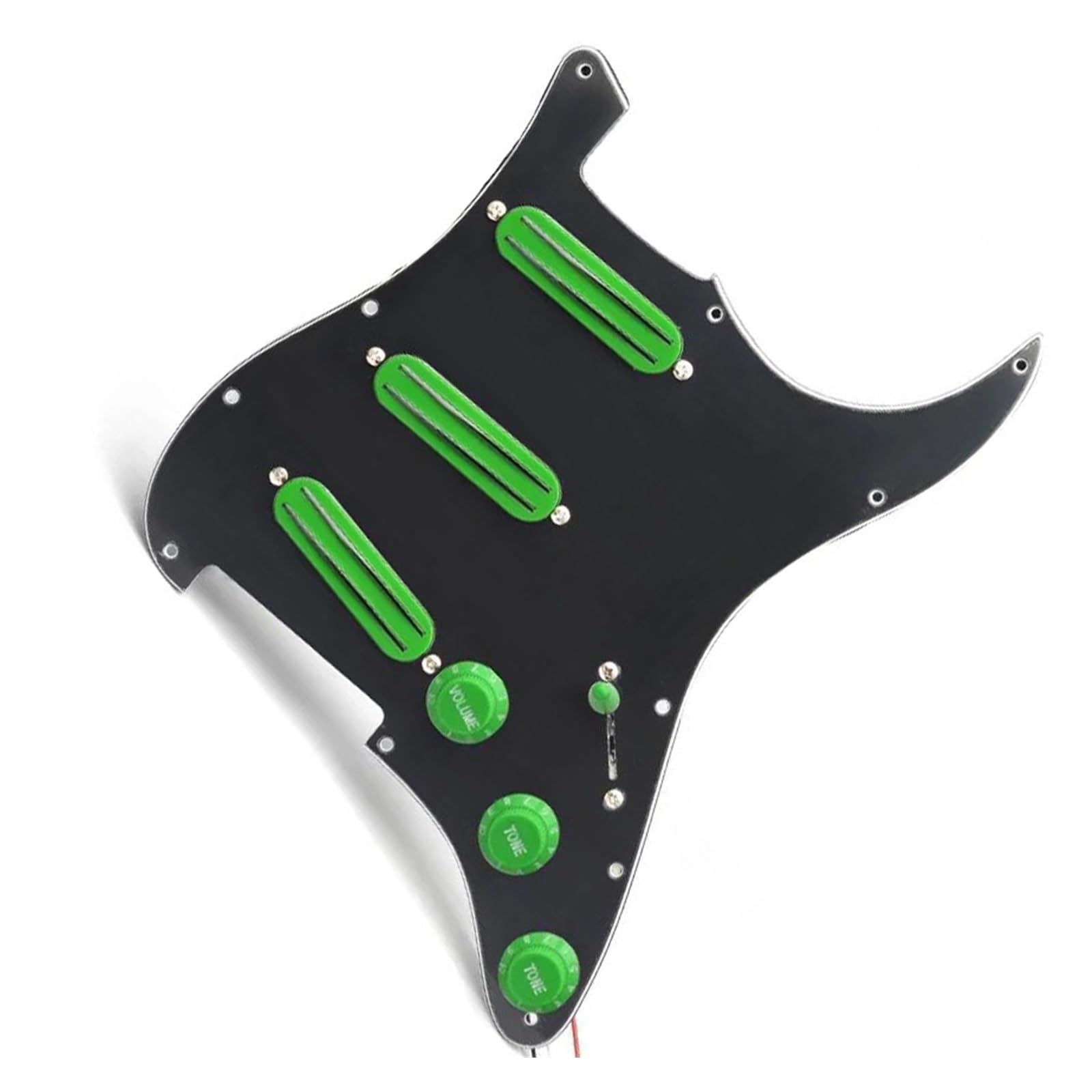 Przewodowy Przetwornik Gitarowy SSS Z 3 Cewkami Mini Hue Kolor 9K(Green BK)