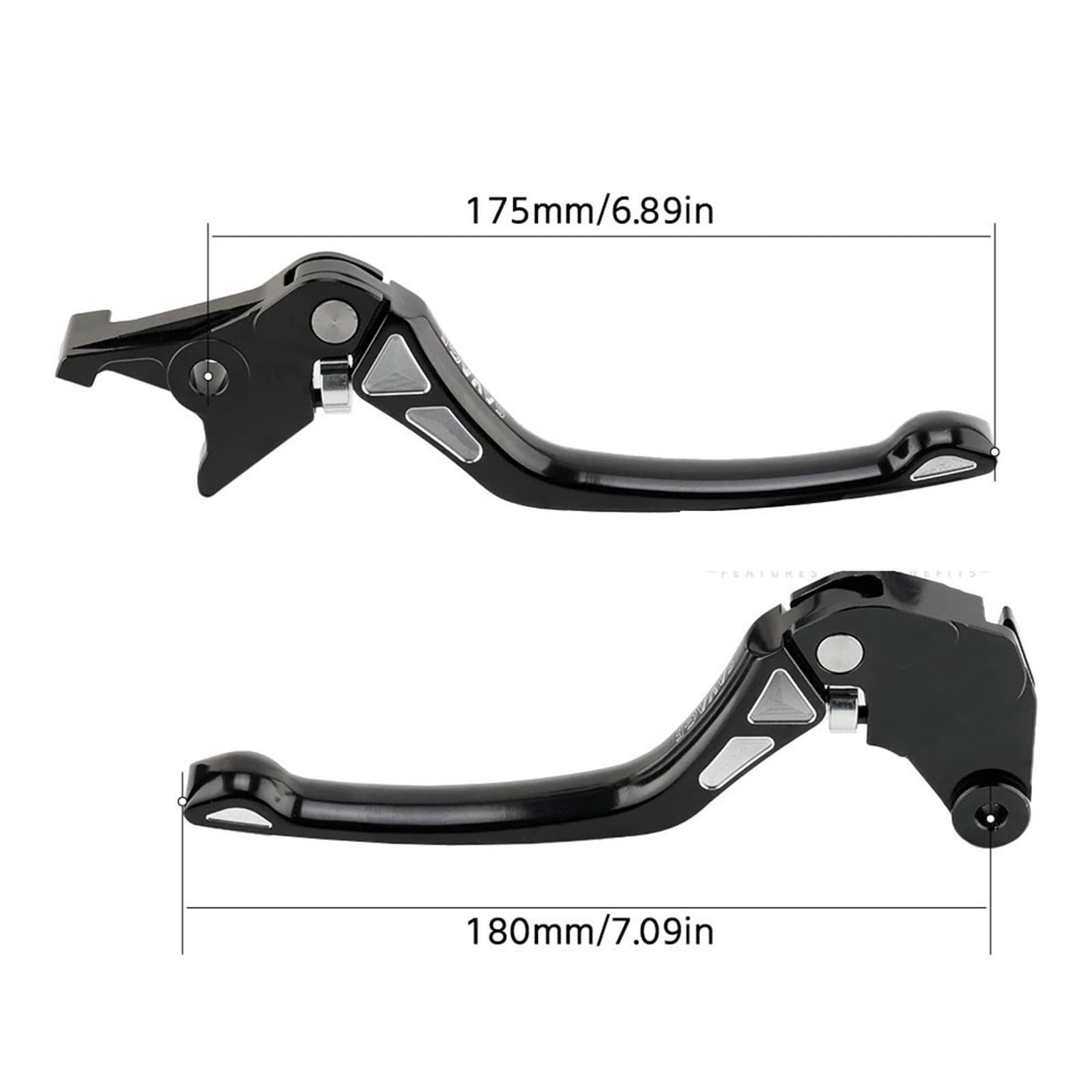 Black CNC Retro Adjustable Brake & Clutch Levers Set, Compatible With Kawasaki Vulcan 400 800 900 2000 VN400 VN800 VN900