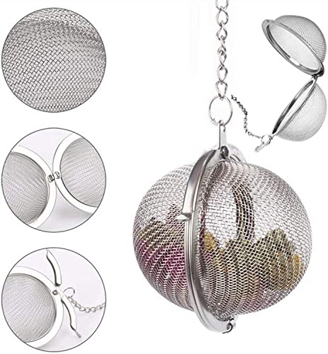 Image of Tea Strainer Infuser Mesh Tea Balls, Stainless Steel Tea Ball Sseeped Strainers Infuser Filter for Loose Leaf Teas Soup Seasoning Balls. (Small, Pack of 2)