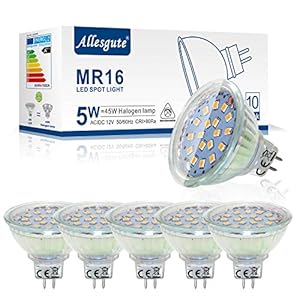 MR16 GU5.3 LED-lampen, GU5.3 LED-lampen 12V 5W vervangen 45W halogeenlampen, neutraal wit 4500K, 450lm, GU5.3 LED-lampen, niet dimbaar