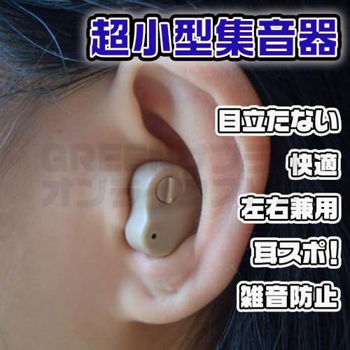 集音器 聴音補助機 両耳対応 収納ケース付き 耳穴型 耳あな式 助聴器 遠聴器