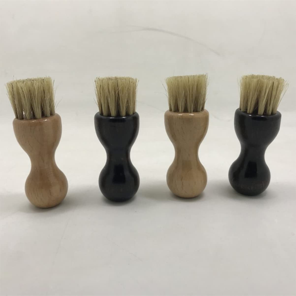 Cepillo para Lustrar Zapatos de Madera de Haya, 2 Piezas