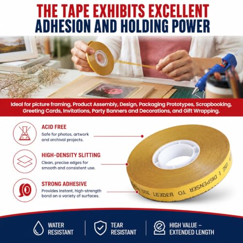 Image of GGR Supplies ATG Tape Refills, 3 /8 Inch x 36 Yards (Pack of 6), Acid-Free Adhesive Transfer Tape, Double-Sided Reverse Wound ATG Gun Refills for Picture Framing, Scrapbooking, Crafts and Packaging