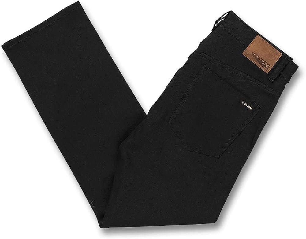 Volcom Men's Solver Denim Jean 28W x 32L True Black Selvedge