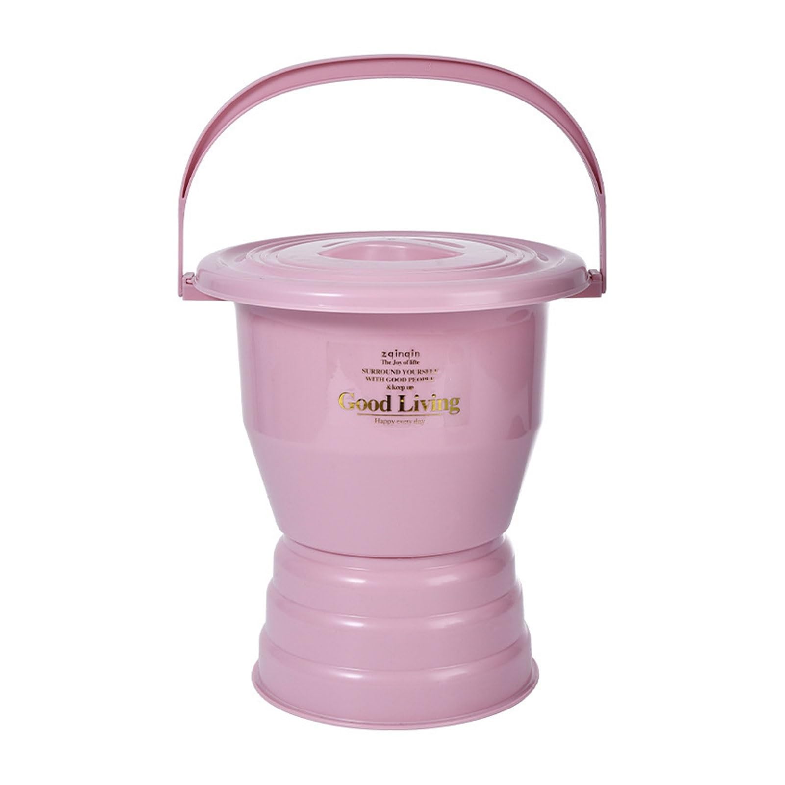 bollitore maschile, Vaso da notte con manico orinatoio portatile sputacchiera(Roze,27.5cm)