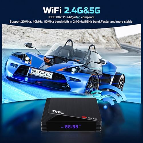 Image of FORIDA TX9 Pro Smart Android TV Box 4GB RAM 32GB ROM | Android 12.0 6K Ultra HD Streaming Device | Dual WiFi 2.4G /5G, Bluetooth, Quad-Core CPU, H.265 HEVC Media Player | Set Top Box