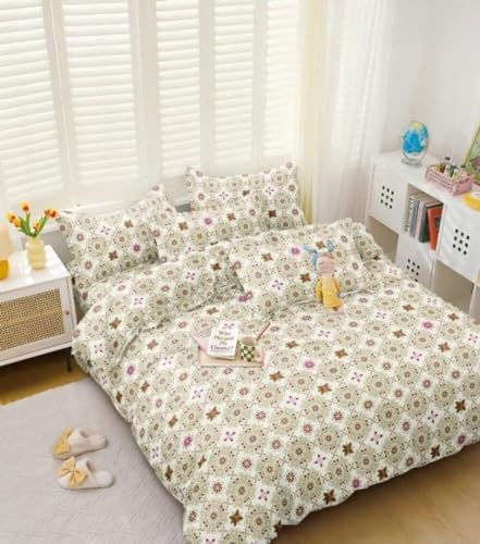 Image of TIB The Intellect Bazaar Flat Double Bedsheets with 2 King Size Pillow Covers | Double Bed Breathable | Wrinklefree | Ultrasoft | 90 x 100 Inches, 7X7.5 Feet | M-Rangoli