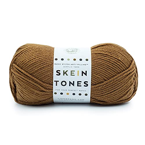 Image of Lion Brand Yarn Basic Stitch Anti-Pilling Yarn for Crocheting, Knitting, and Crafts, Nutmeg, 1 Pack