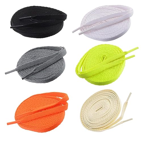 Image of SHOESHINE Shoe Laces for Sneakers and Sport Shoes 6 Pairs Unisex Men & Women Shoelaces