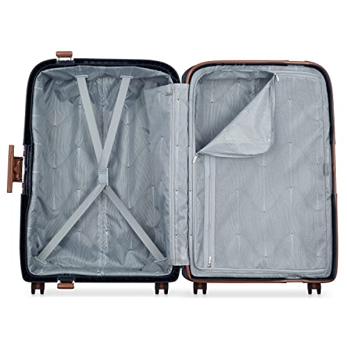 Image of DELSEY PARIS Moncey 69 cms Medium Check-in Polypropylene Hardsided 8 Wheels Spinner Luggage /Suitcase /Trolley Bag for Travel with TSA Lock- Ink Blue