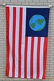 Fyon Large Re-creation of the Earth Flag Old Freebie Flag 3X5Ft