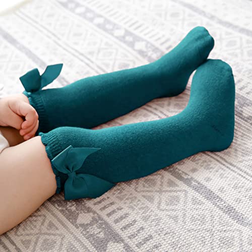 Baby Girls Knee High Socks Tube Ruffled 𝚄niform Long Stockings Infant Non-Slip Princess Sock4