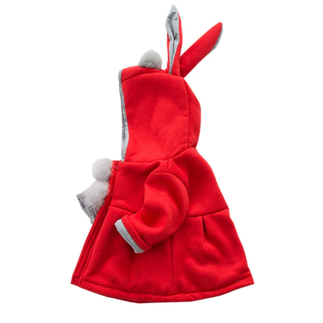 EDOTON Cappuccio Cappotto di Bambini Ragazze Fumetto Coniglio Orecchio Autunno Inverno Capispalla Giacca 9-36 Mesi