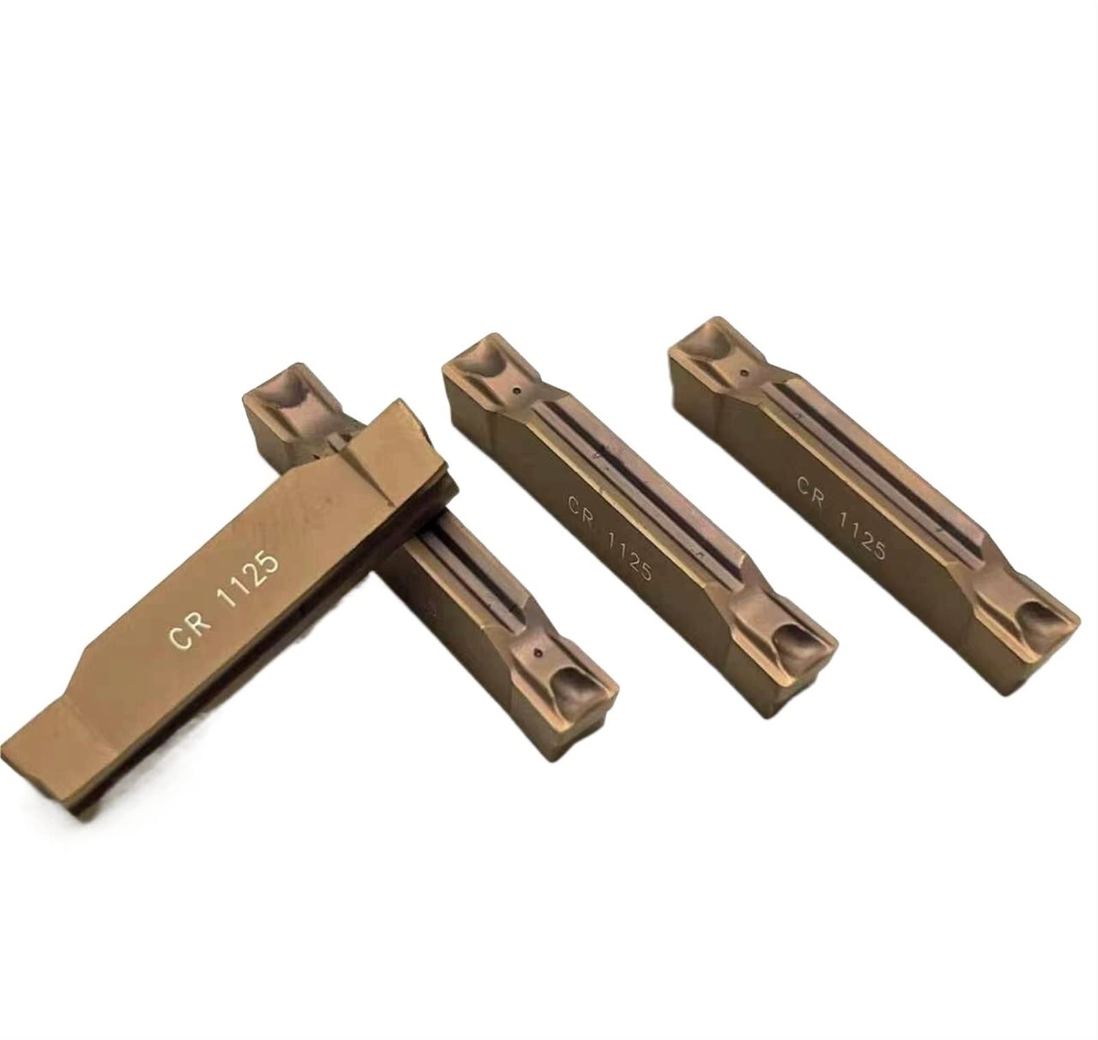 Tournage de plaquettes indexables en carbure 10 Pièces N123G2-0300-CR 1125 N123G2-0400-CR Outil Sectionnel De Rainurage Lame CNC Tournage En Acier Inoxydable(N123G2-0400-CR 1125)