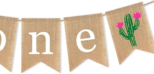 Miniatura 8 de Cartel de cactus para silla alta para primer cumpleaños, guirnalda de primer cumpleaños para silla alta Hawaii ONE, decoración de fiesta de verano,