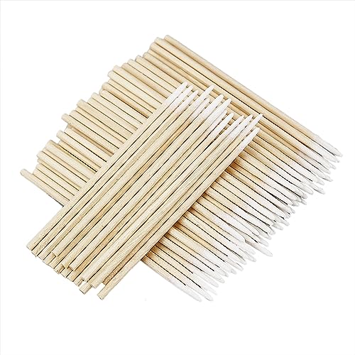 200 hisopos de algodón, hisopos de algodón de 7 cm punta puntiaguda, bastoncillos de algodón, bastoncillos de madera, aplicador con punta de algodón, suministros permanentes para tatuajes, varillas