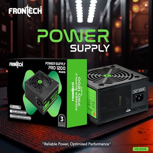 Image of Frontech PRO 1200 Power Supply for PC : High-Performance Power Supply Engineered for Peak Performance and Precision (PS-0015)