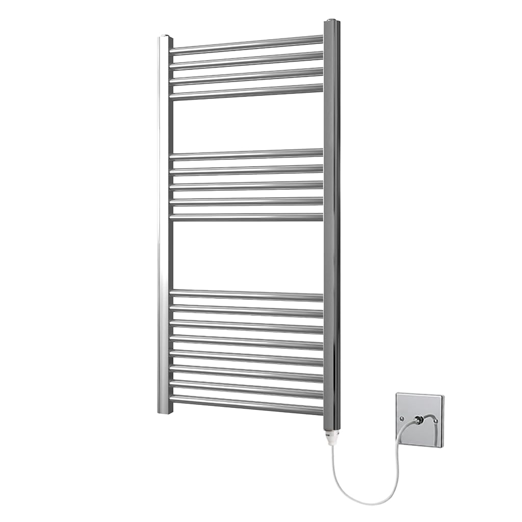 Portasciugamani cromato dritto riscaldato, larghezza 500 mm x altezza 1000 mm