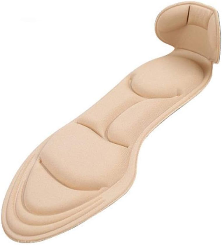 1 Pair Insole Pad Inserts Heel Post Back Breathable Anti-Slip for High Grip Shoe Can Be Cut New Accessories(Beige)