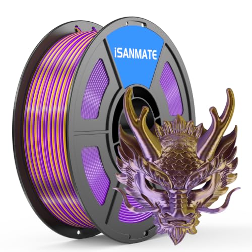 Image of iSANMATE Silk Purple Gold PLA Filament 1.75mm 1kg for FDM 3D Printer