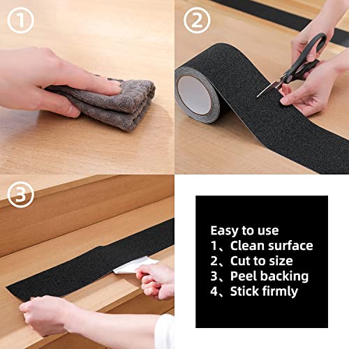 Image of Anti Slip Grip Tape, Non-slip Traction Tapes with Glow in the Dark Reduce the Risk of Slipping for Indoor or Outdoor Stair Tread Step and Other Slippery Surfaces - Keeps You Safe (2inch x 20Ft)