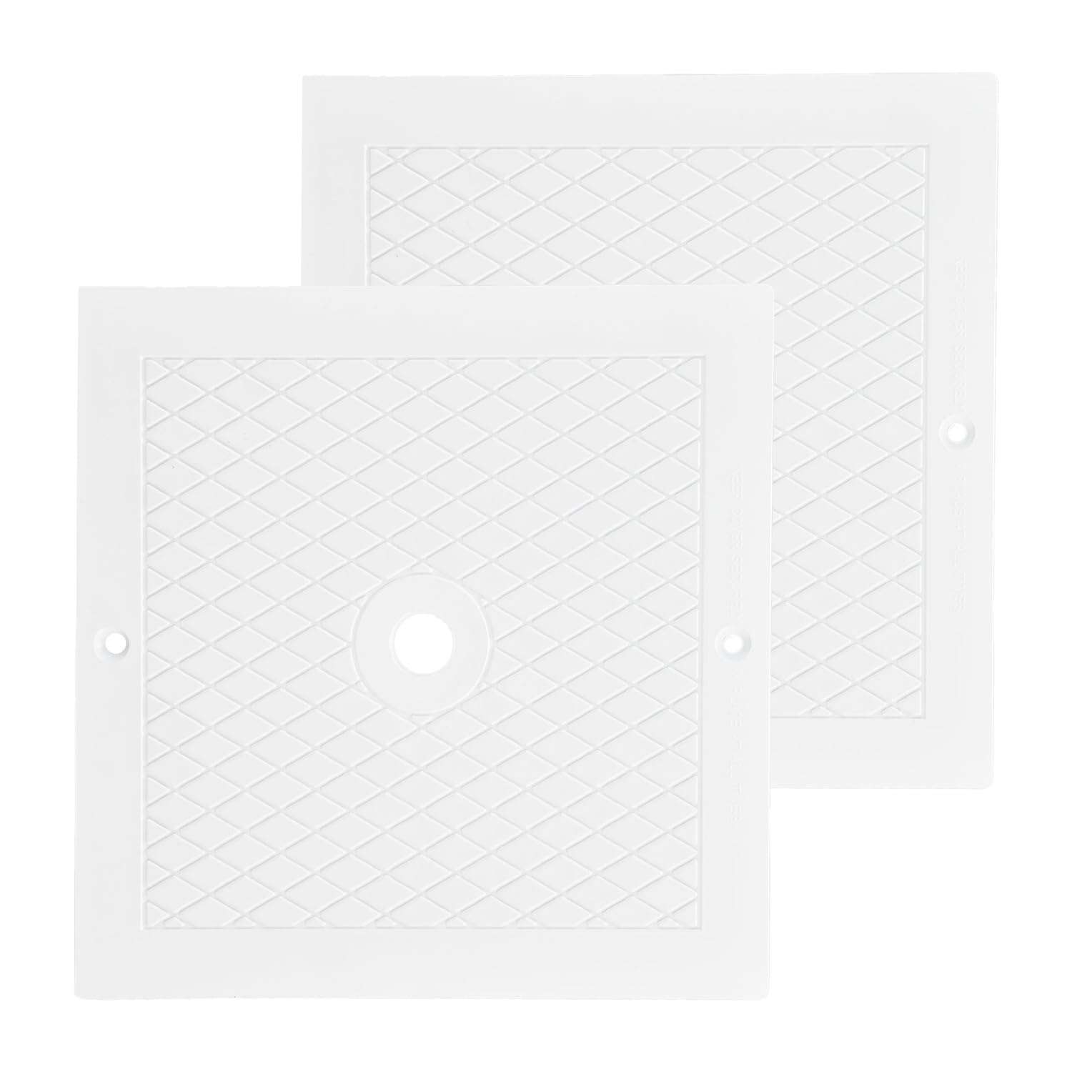 Cubierta de Skimmer de Piscina, 10 Pulgadas Skimmers Quadrate Repuesto de Tapa de Skimmer Cuadrado de Piscina Accesorios para Piscinas Enterradas y sobre el Suelo (2Pcs)