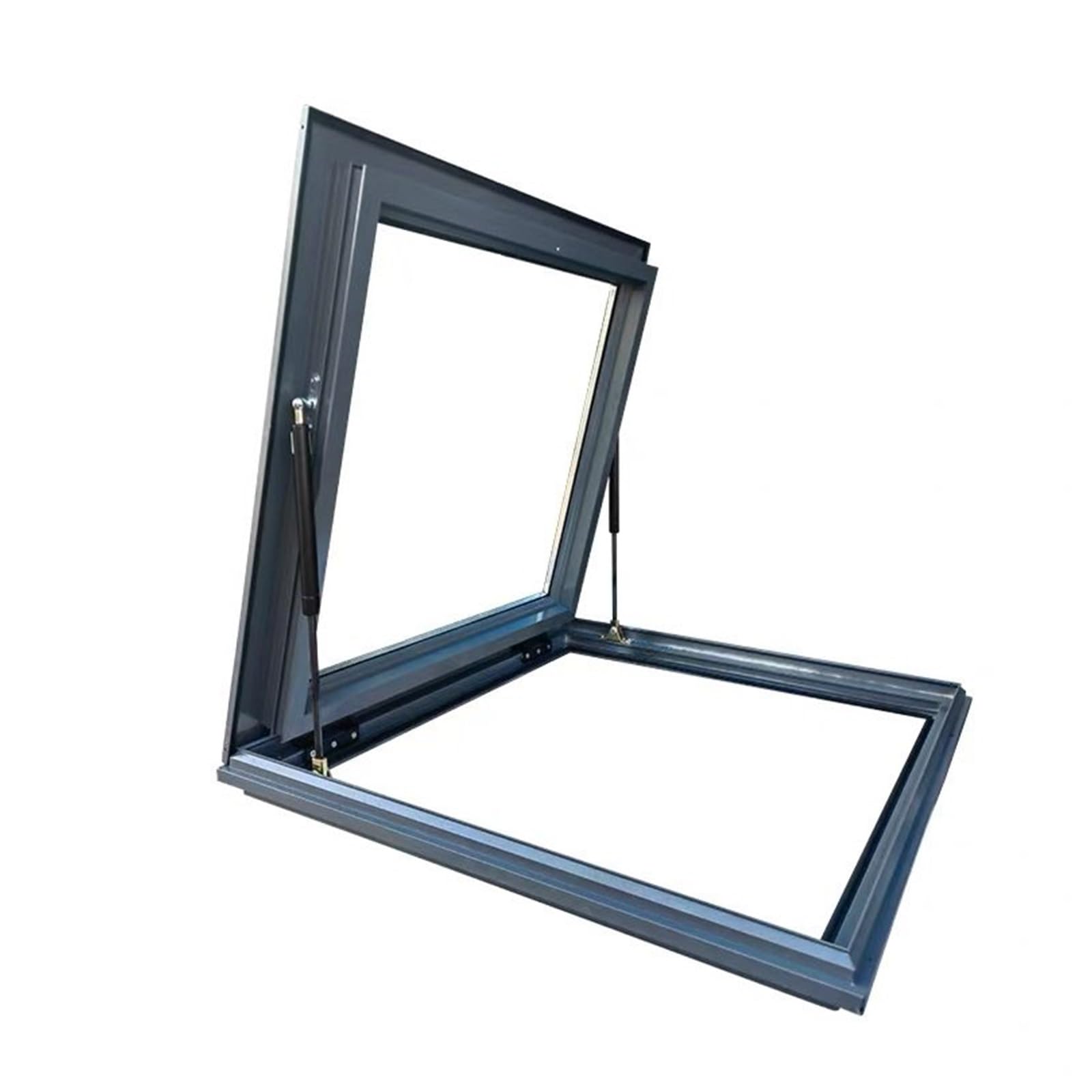 Ventana de techo de tragaluz resistente para techos inclinados y planos, iluminación interior de ático y sótano, cubierta de ventana de solárium, 75 x 80 cm