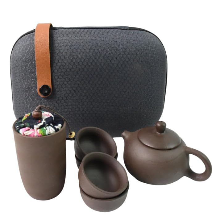 Portable Tea Set with Travel Bag – Complete 6-Piece Ceramic Teapot and Teacup Set for Tea Enthusiasts, Better for On-the-Go Brewing, Outdoor Adventures, and Personal Tea Ceremonies-image-16