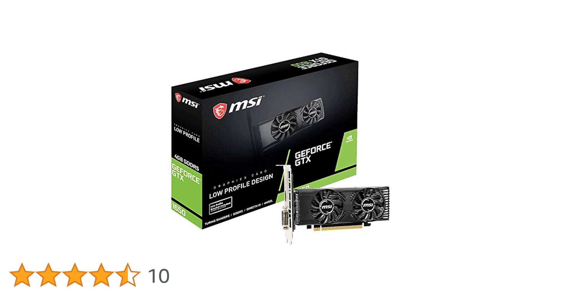 【LP】MSI NVIDIA GeForce GTX 1650 MSI Gaming GeForce GTX 1650 128-Bit HDMI/DP 4GB GDRR6 HDCP