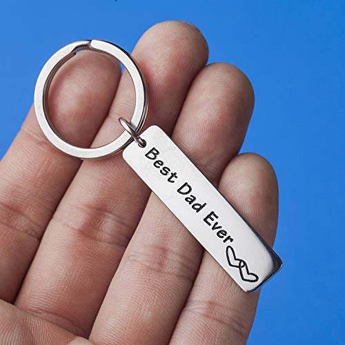 Dad Gift From Daughter, Daddy Christmas Birthday, Present To Dad From Son, Men Keyring Fathers Day Valentines, Best Dad Ever #TOP3