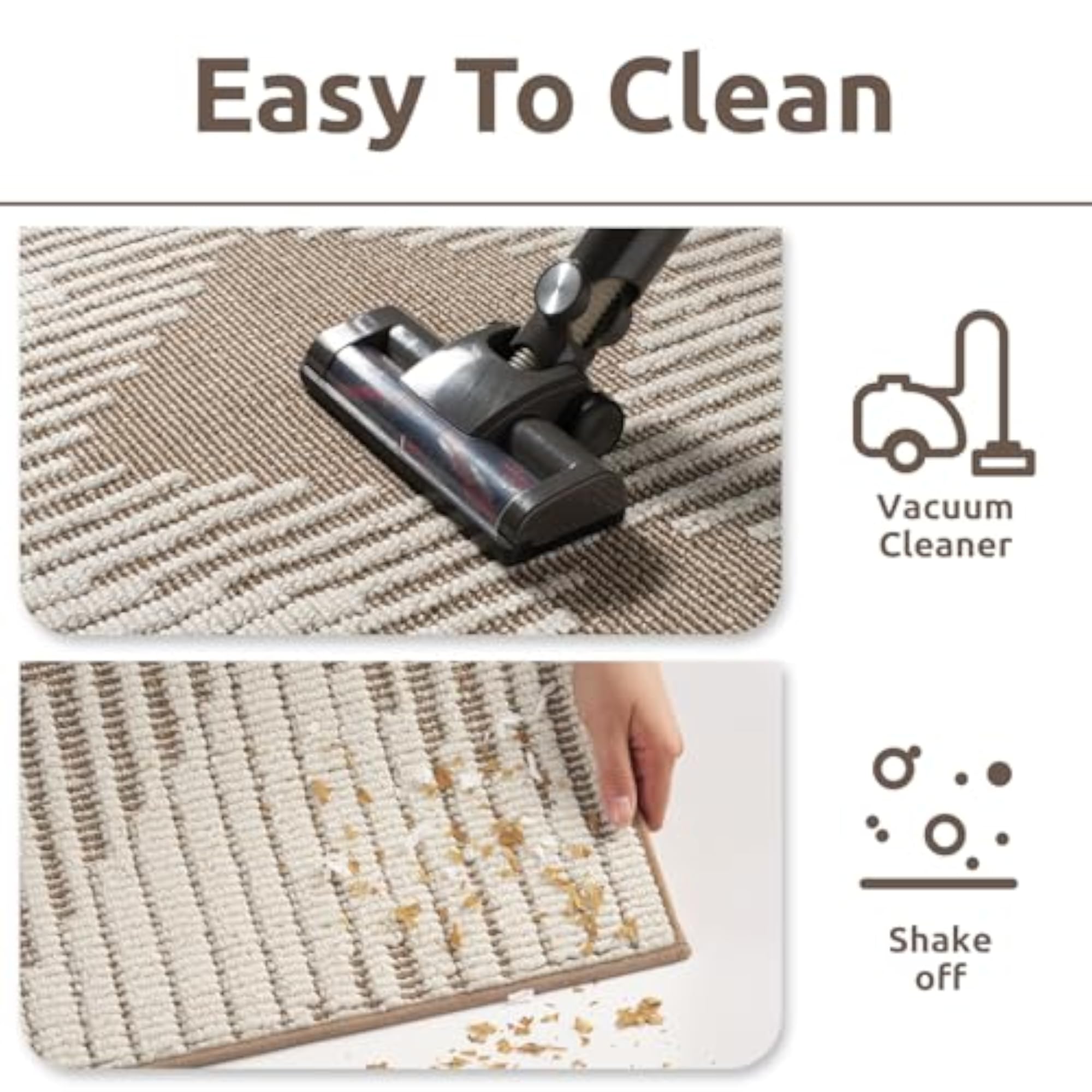 15 Pcs Wooden Step Mats Indoor Washable