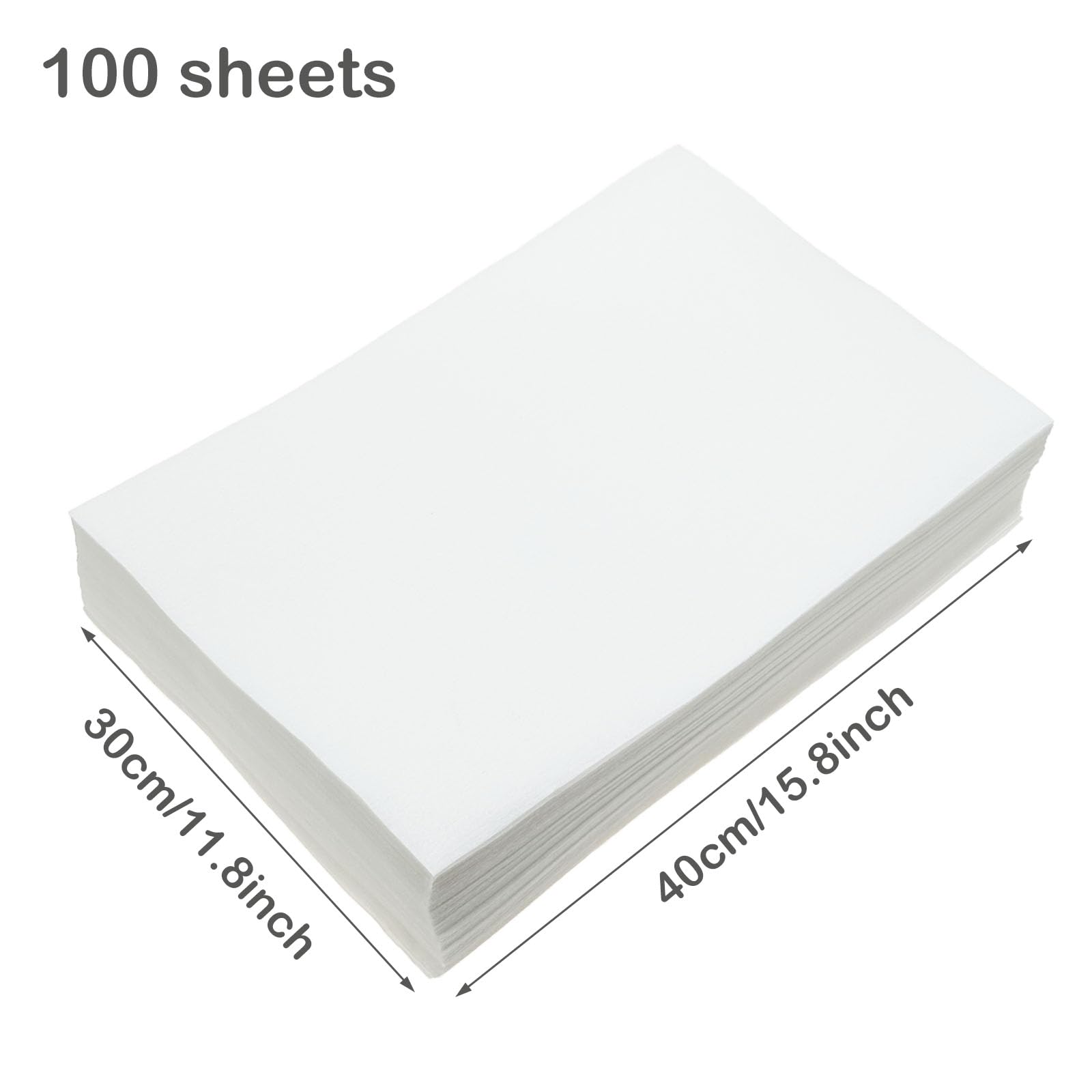 Lot de 100 Papier Absorbant pour Oiseaux, Doublures en Papier Jetables Prédécoupées Absorbantes pour Cage à Oiseaux, Feuilles de Papier non Tissé pour Cage à Oiseaux, 30 x 40cm