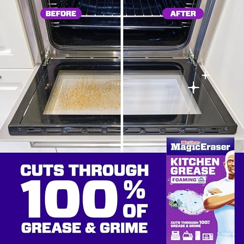 Image of Mr. Clean Magic Eraser Sponge, All Purpose Cleaner, Cleaning Scrubber, Wall, Kitchen, Bathroom, Shower Cleaner, Melamine Sponge, Cleaning Pads, Variety Pack, 5 Extra Durable, & 3 Grease Magic Erasers