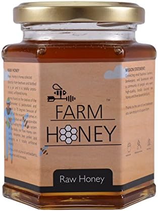 Farm Honey Raw Honey Unprocessed Honey| 100% Natural|no preservatives| No Artificial Color| no Added Sugar| 250 Gm
