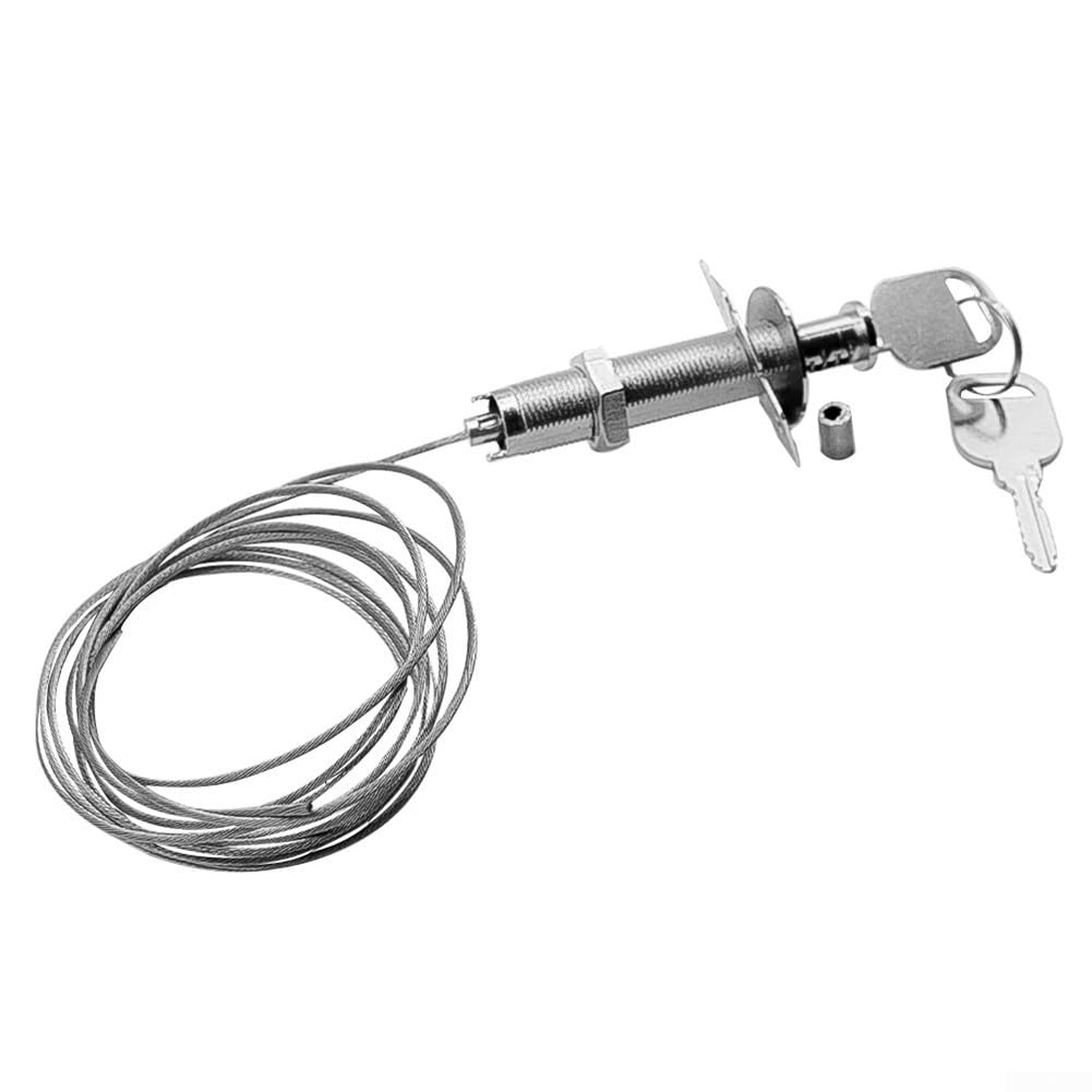 Serratura del cavo metallico dell'acciaio legato di zinco per il garage/scorrevole/porte industriali, corda 2M con due chiavi, adatta a pannelli spessi 10-45mm
