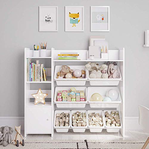 Sturdis Kids Toy Storage Organizer with Kids Toy Shelf and 8 White Toy Bins – Perfect Toy Storage Solution - Your Kids Will Have Fun and You Will be Free from Messes! Sturdis Kids Toy Storage Organizer with Kids Toy Shelf and 8 White Toy Bins – Perfect Toy Storage Solution - Your Kids Will Have Fun and You Will be Free from Messes!