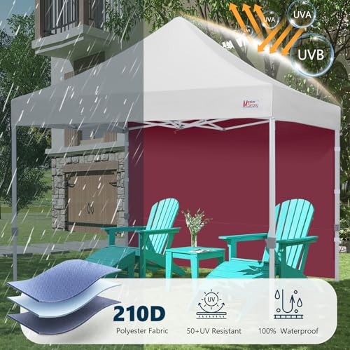 Image of MASTERCANOPY 10x10 Pop Up Canopy Sidewall Only 1-Pack Burgundy