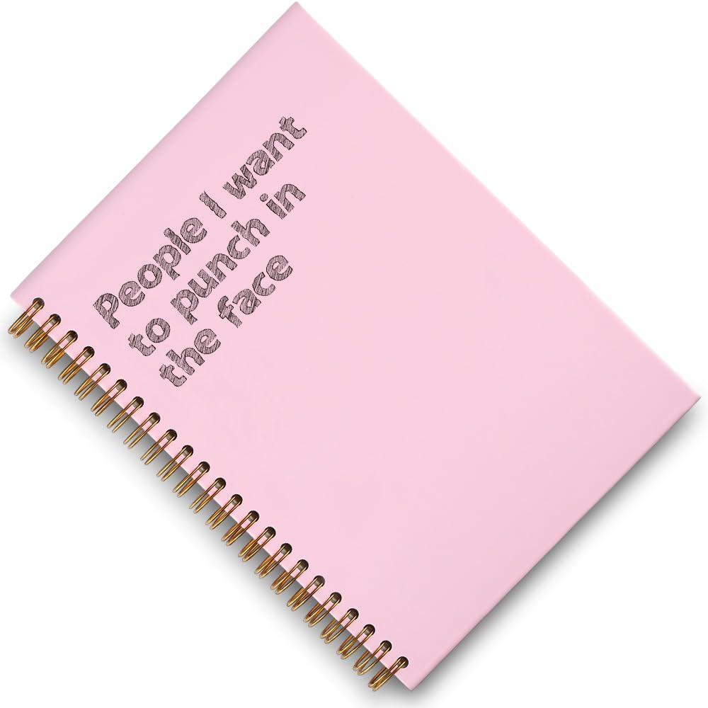 THRXOBN People l Want To Punch In A Face Funny Notebook Gifts for Coworker, Women, Men, Humorous Office Gifts for Coworker, Women, Gag Office Gifts, WUW16