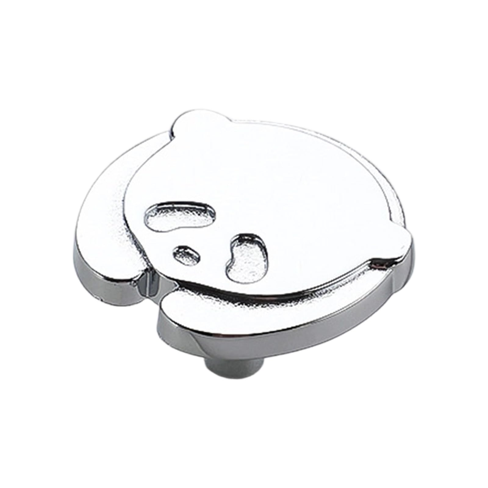 Tsophreniq Panda Chrome Single Decorative Knob For Playroom Furniture, Animal Cabinet Pull With Threaded Post For Drawers Wardrobes And Desks Decorative Furniture Hardware Playroom Knob Wardrobe Door Pull Dresser Hardware