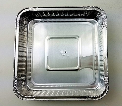Handi-Foil-Square-Disposable-Aluminum-Foil-Cake-Pan-wClear-Dome-Lid-REF-308-WDL-Pack-of-100-Sets