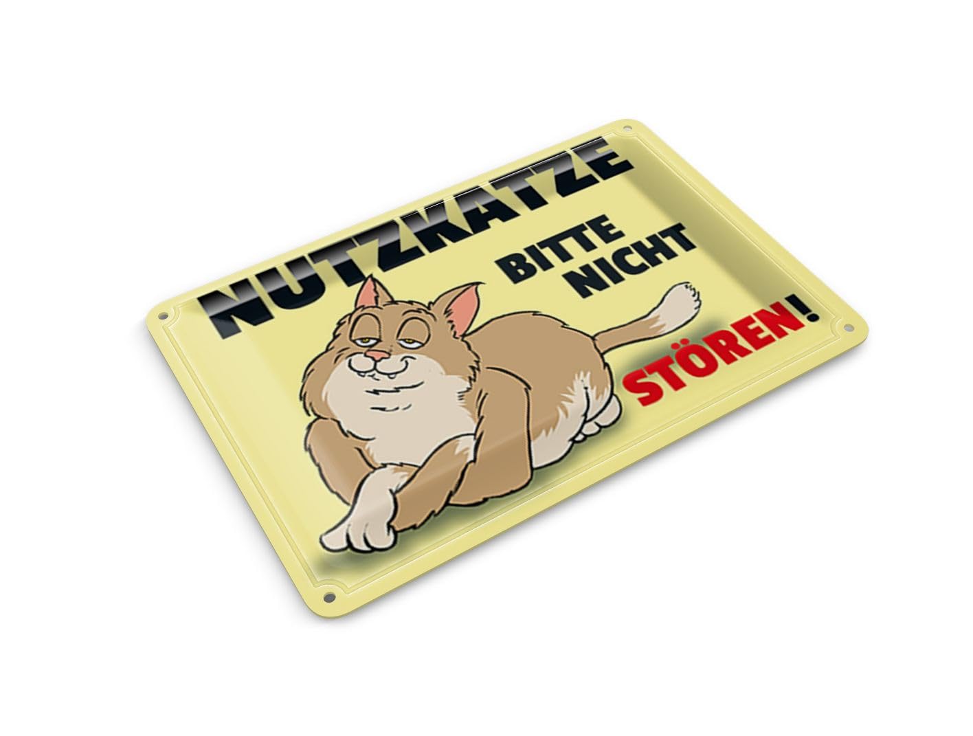 Femer Tin Postcard Saying 14 x 10 cm Nutzkatze bitte nicht stören Decorative Sign