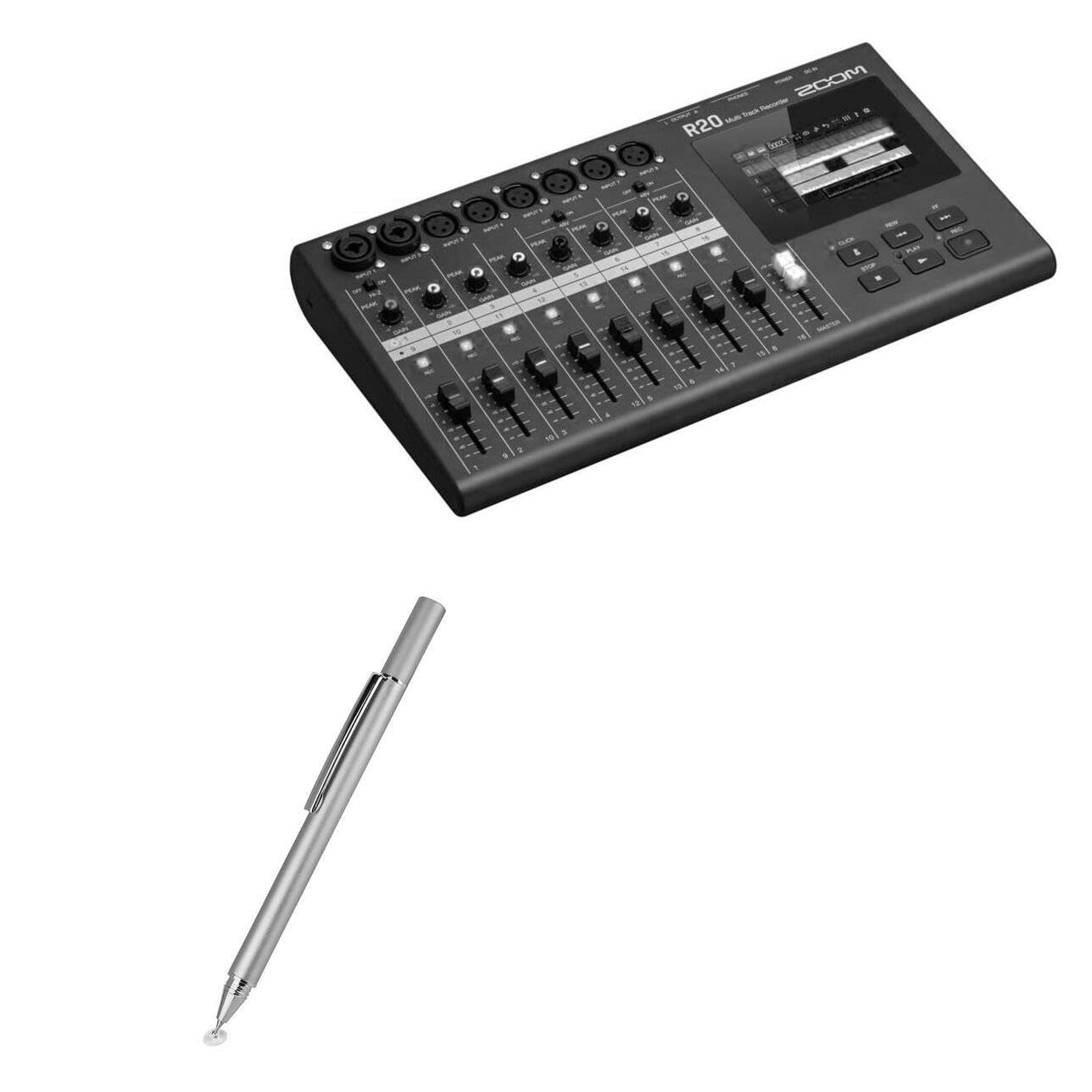 BoxWave Stylus Pen Compatible with Zoom R20 - FineTouch Capacitive Stylus, Super Precise Stylus Pen - Metallic Silver