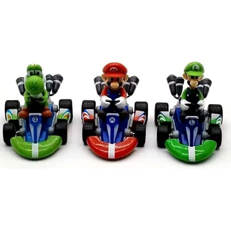 Super Mario Bros Racer - 3 pcs Bigger Pull Back Racer